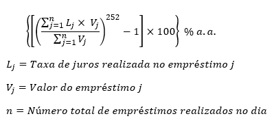 fórmula taxa selic