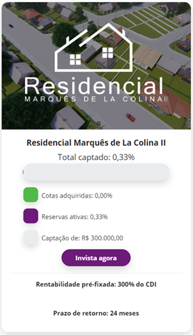 PLATAFORMA DE CROWDFUNDING PARA INVESTIDORES: Residencial Marquês de La Colina II
